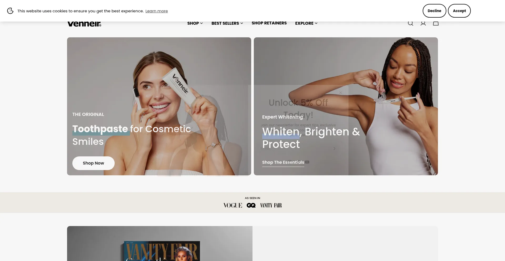 Venneir.com Screenshot