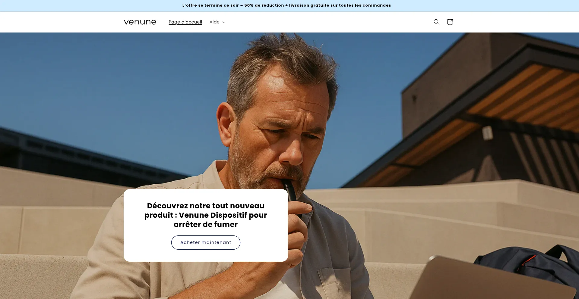 Website screenshot of Venune.com