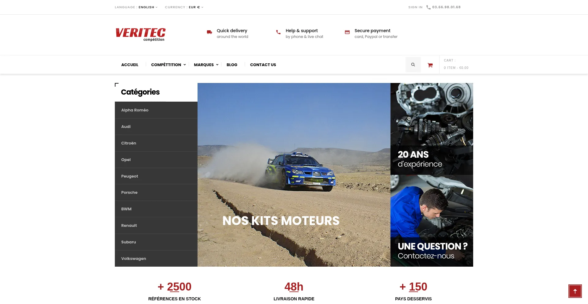 Website screenshot of Veritec-competition.com