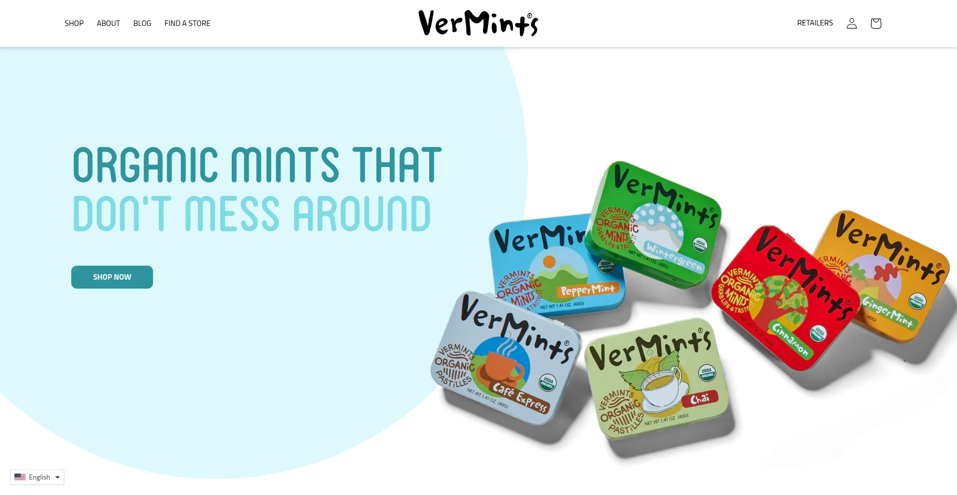 Website screenshot of Vermints.com
