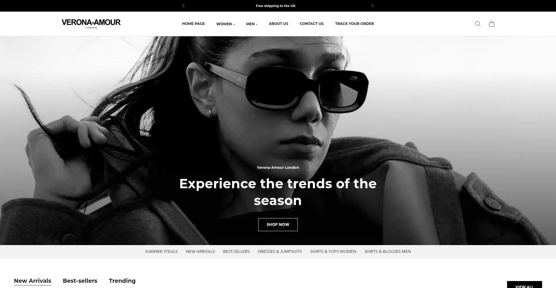 Website screenshot of Verona-amourlondon.com