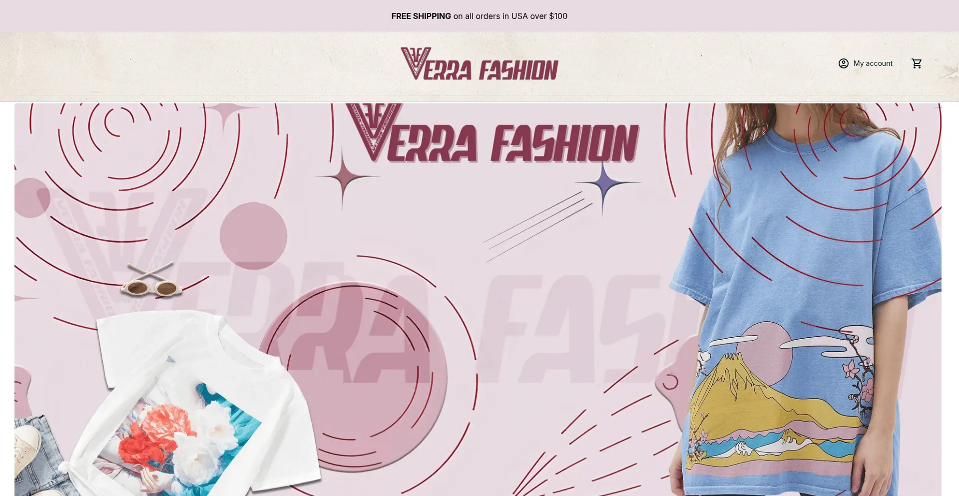 Website screenshot of Verrafashion.com