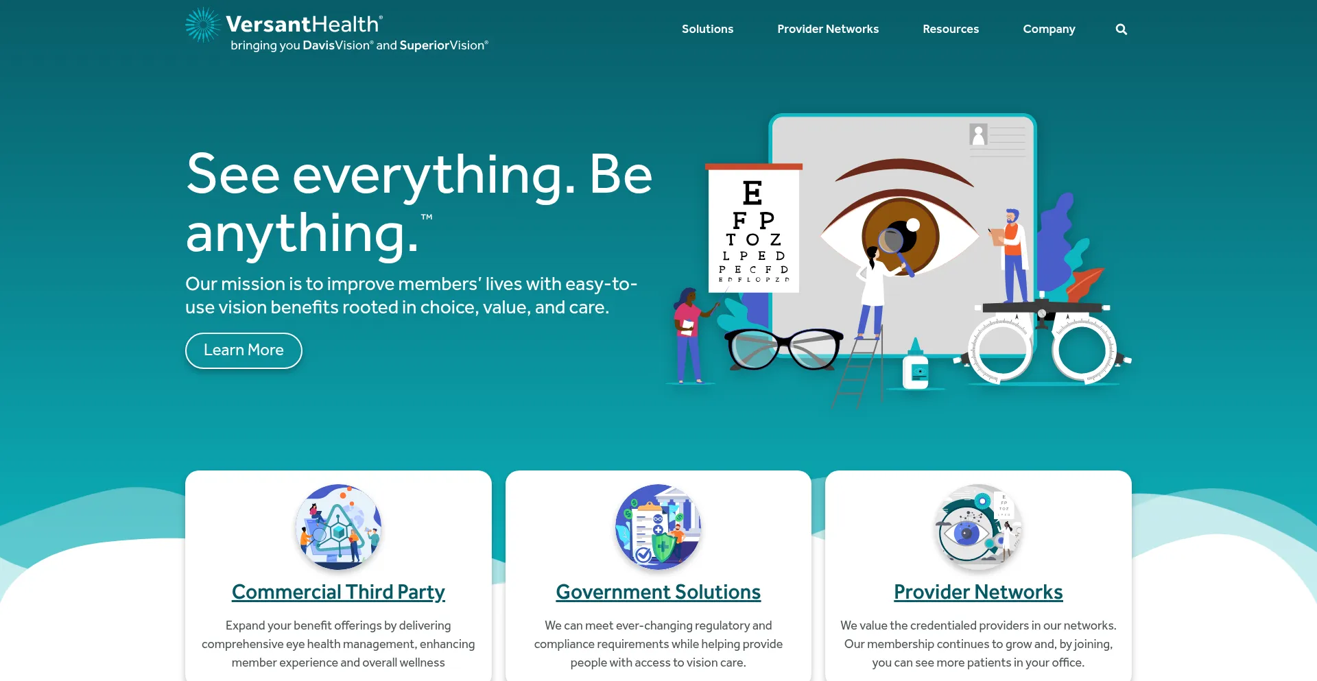 Website screenshot of Versanthealth.com