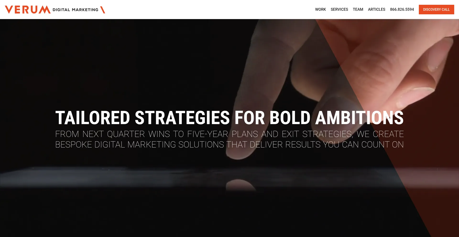 Website screenshot of Verum.io