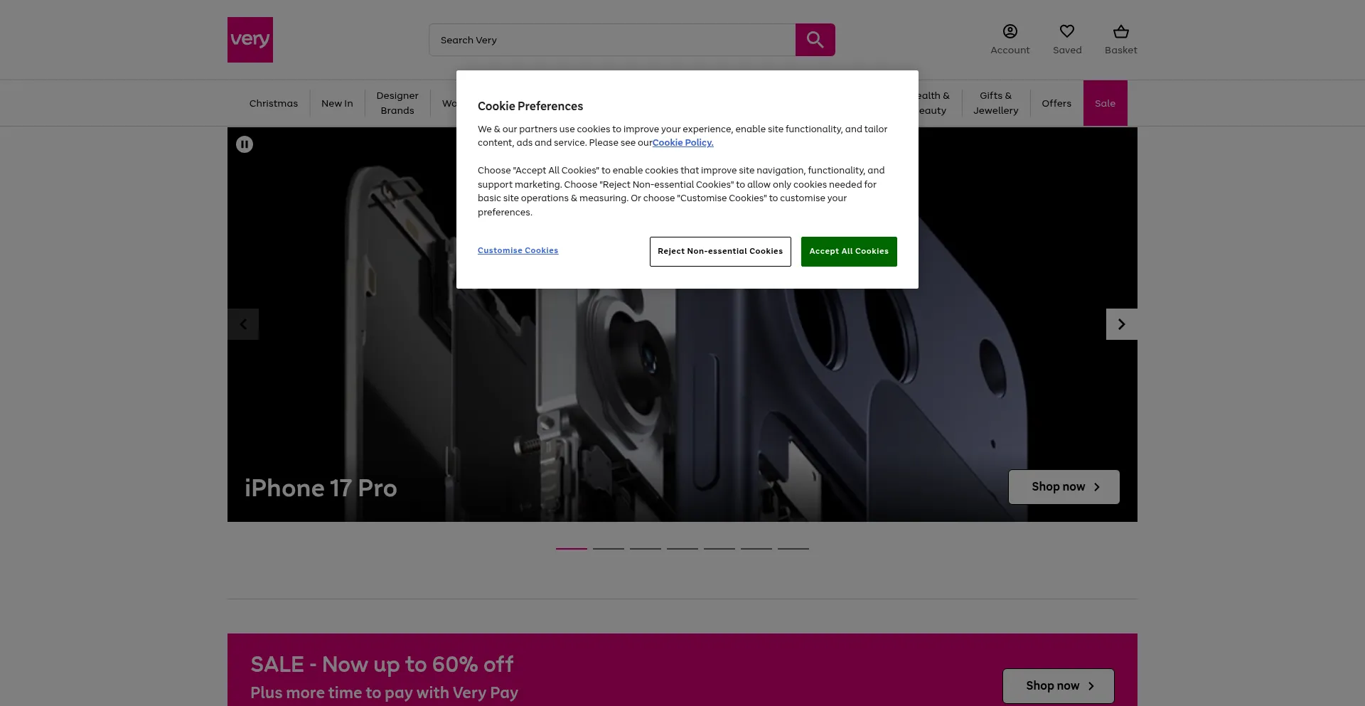 Very.co.uk Screenshot