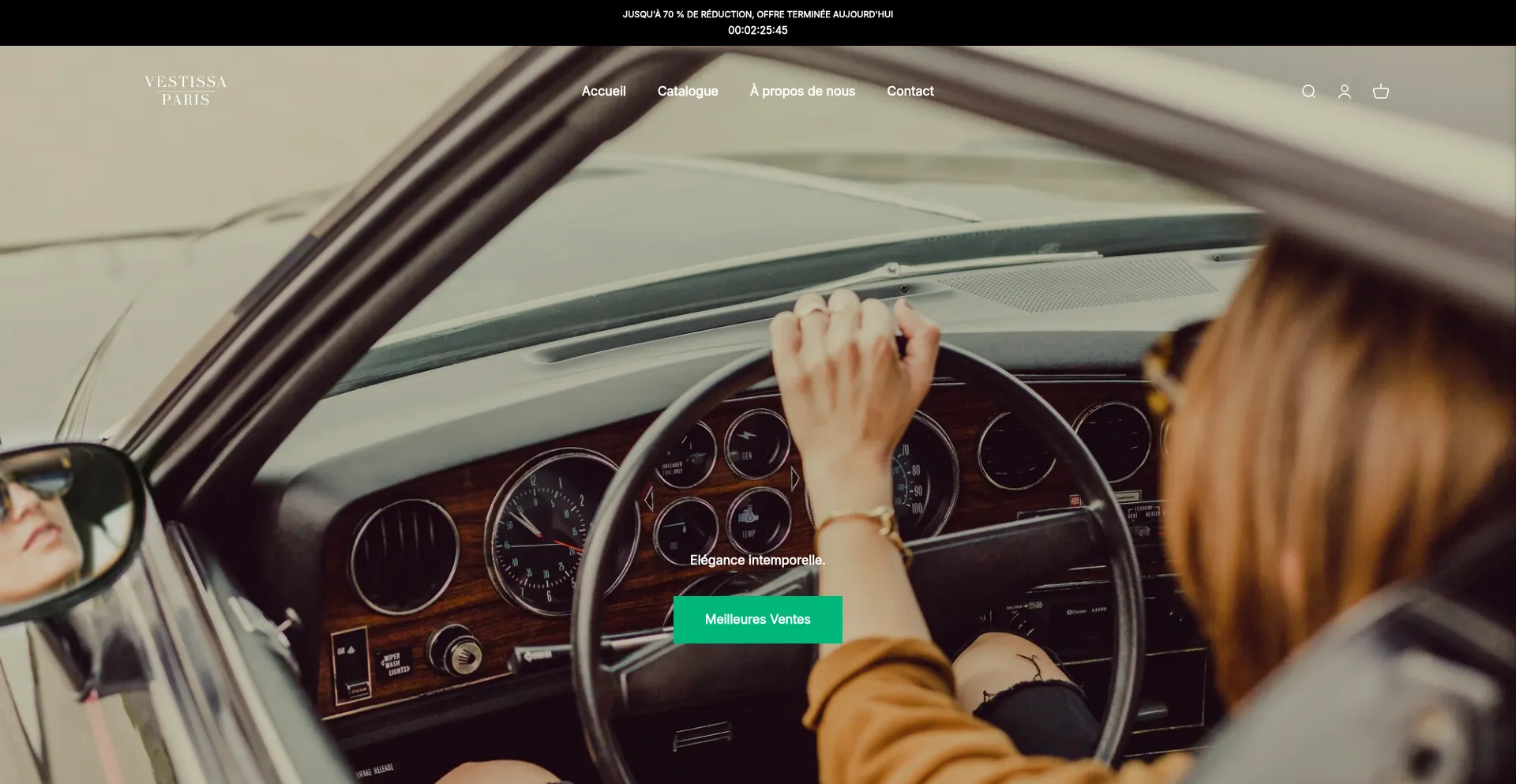 Website screenshot of Vestissa.com