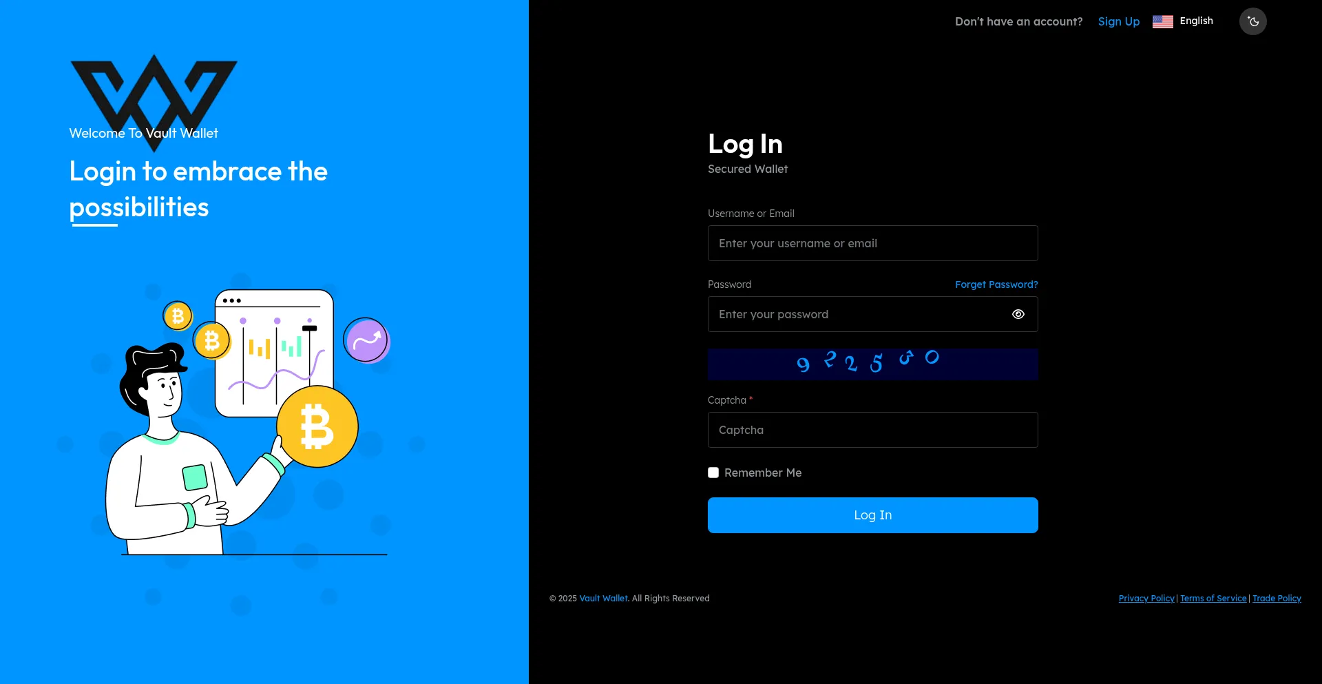 Website screenshot of Vestwallex.com