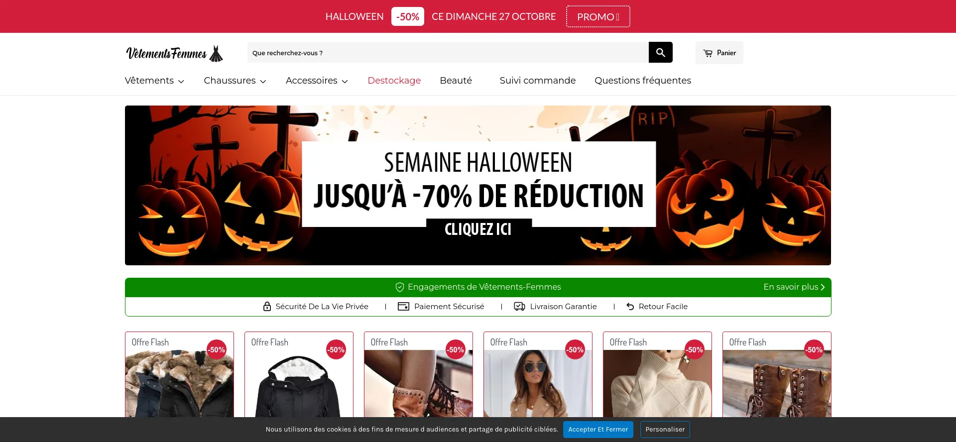 ¿És Seguro y Confiable Vetement-femmes.com?