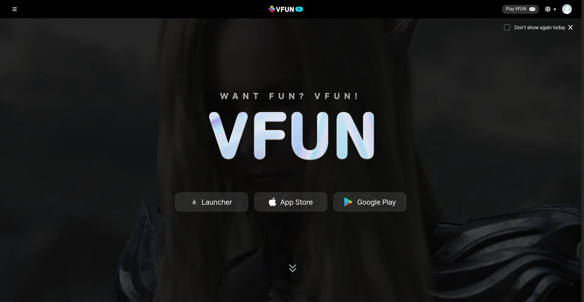 Website screenshot of Vfun.valofe.com