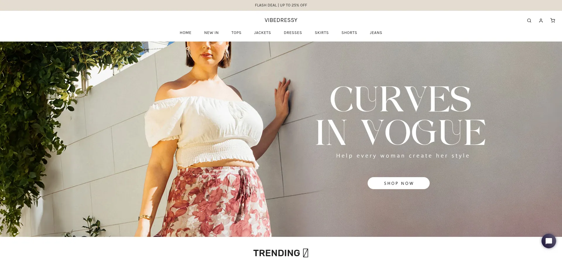 Website screenshot of Vibedressy.com