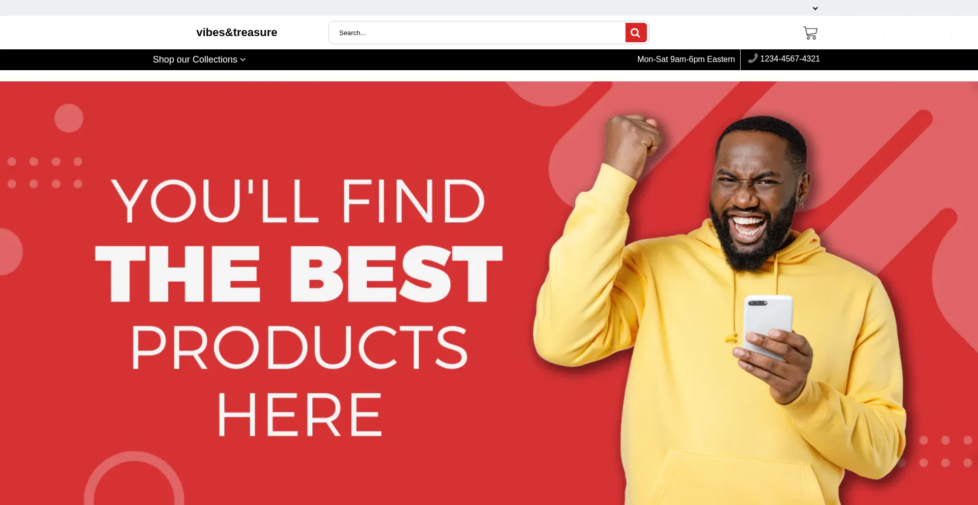 Website screenshot of Vibestreasure.com