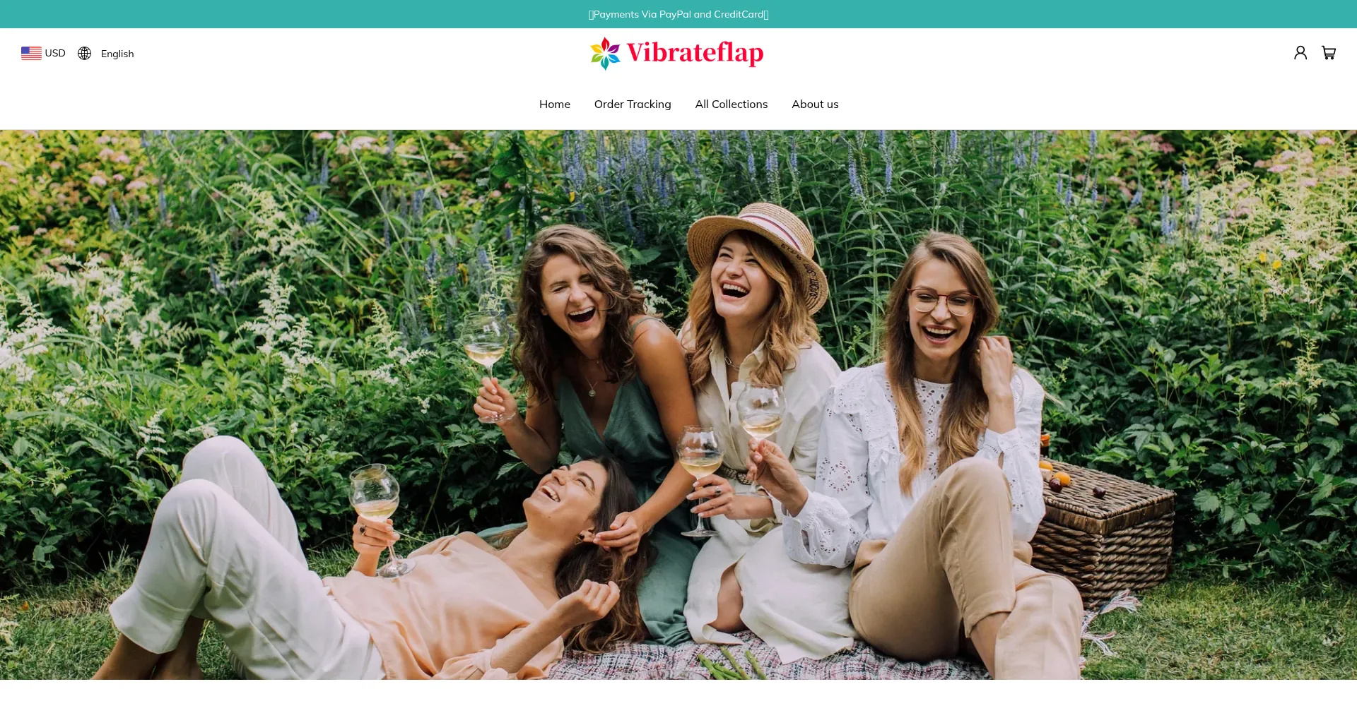 Website screenshot of Vibrateflap.com