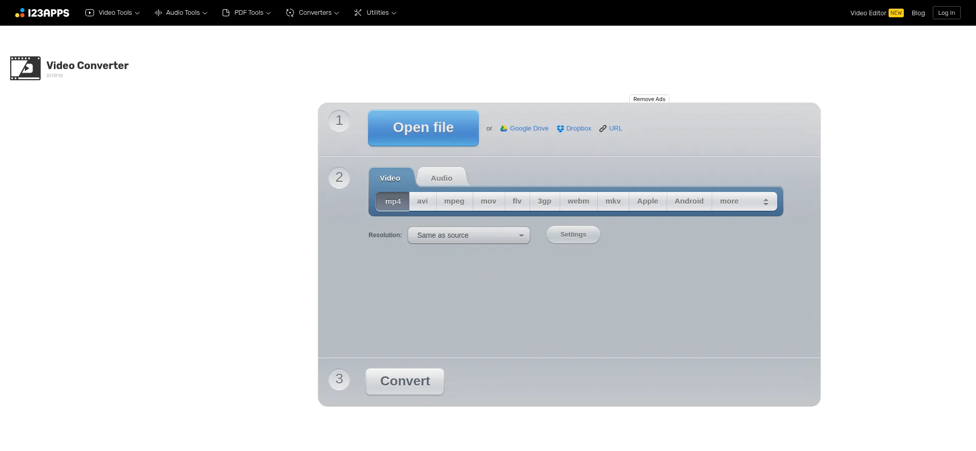 Website screenshot of Video-converter.com
