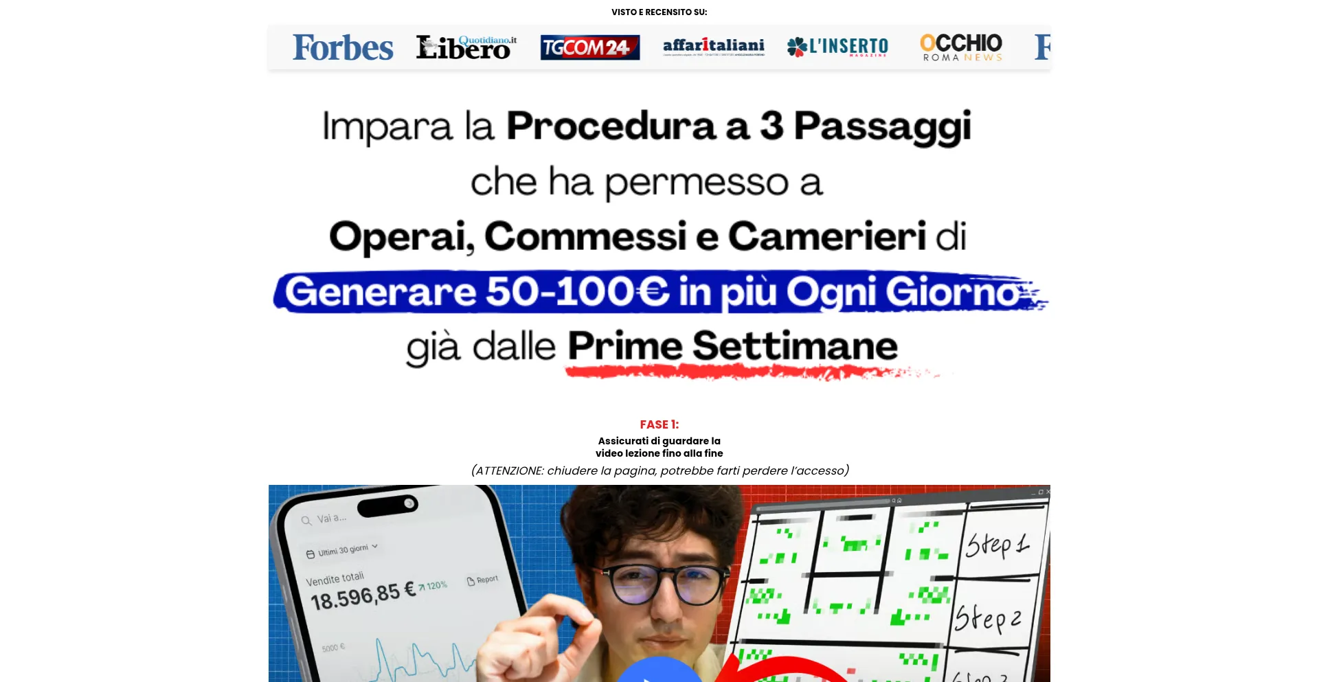 Website screenshot of Videolezione-pratica.com