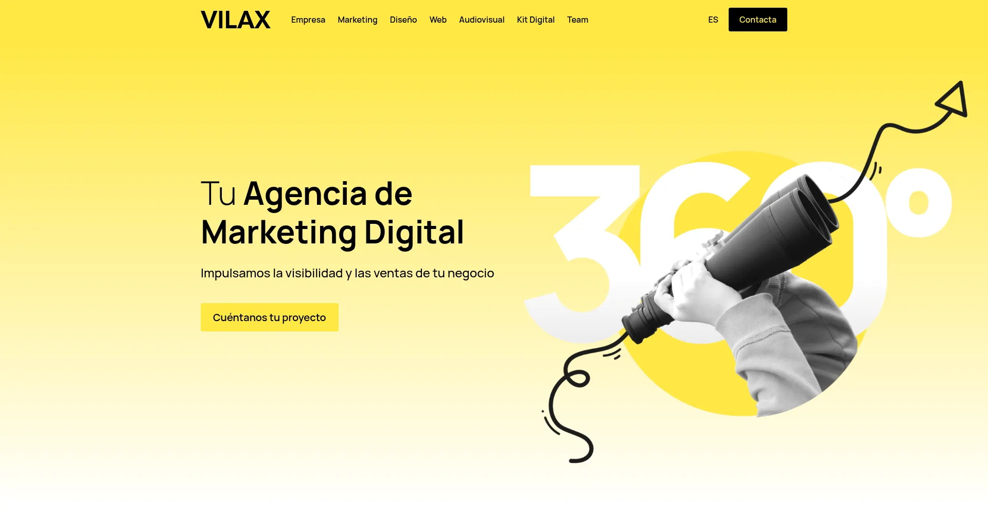 Website screenshot of Vilax.es