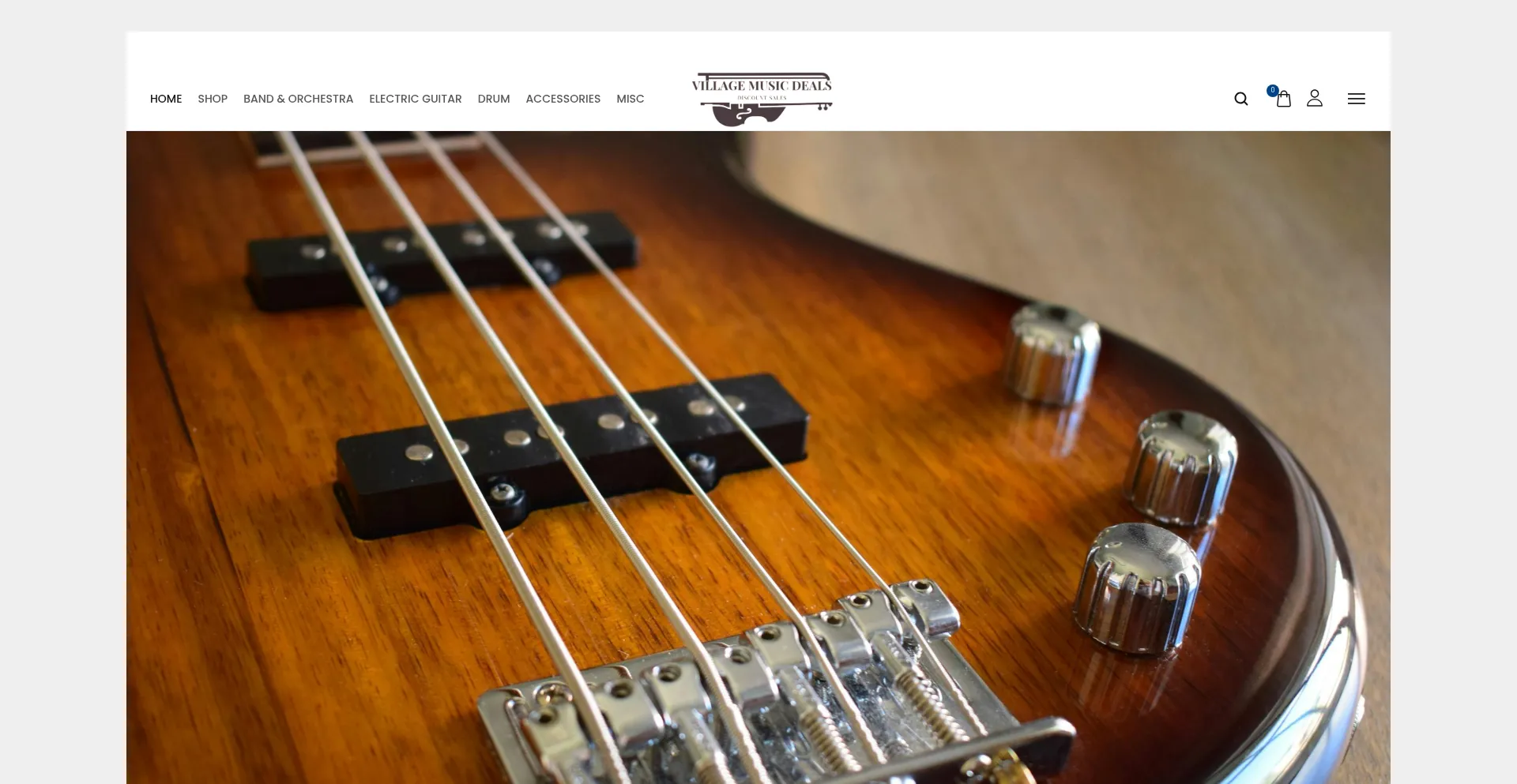 Website screenshot of Villagemusicdeals.com