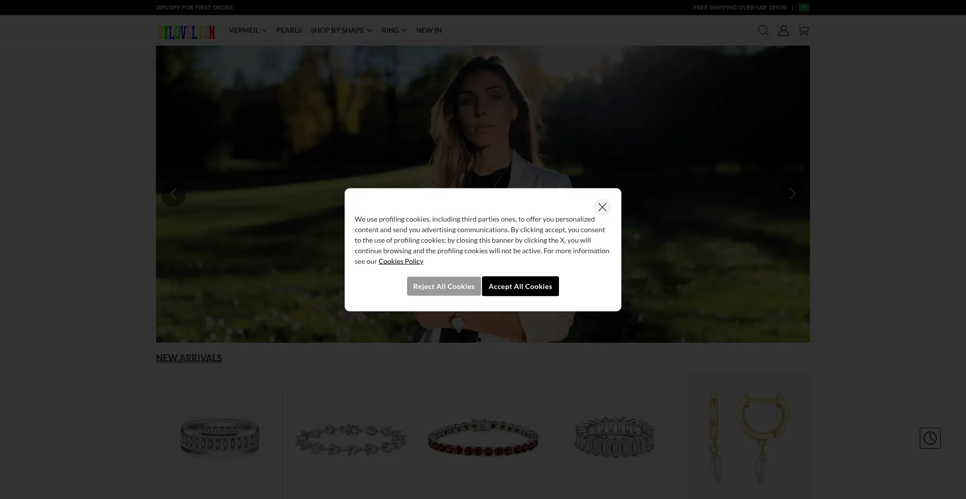 Website screenshot of Vilovelion.shop