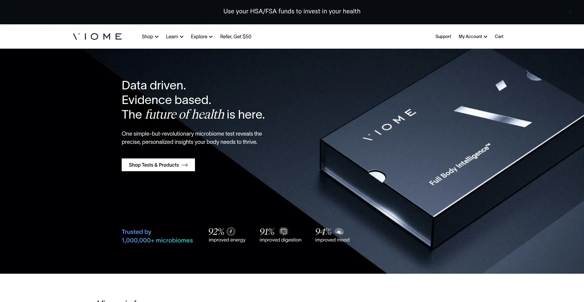 Viome.com Screenshot