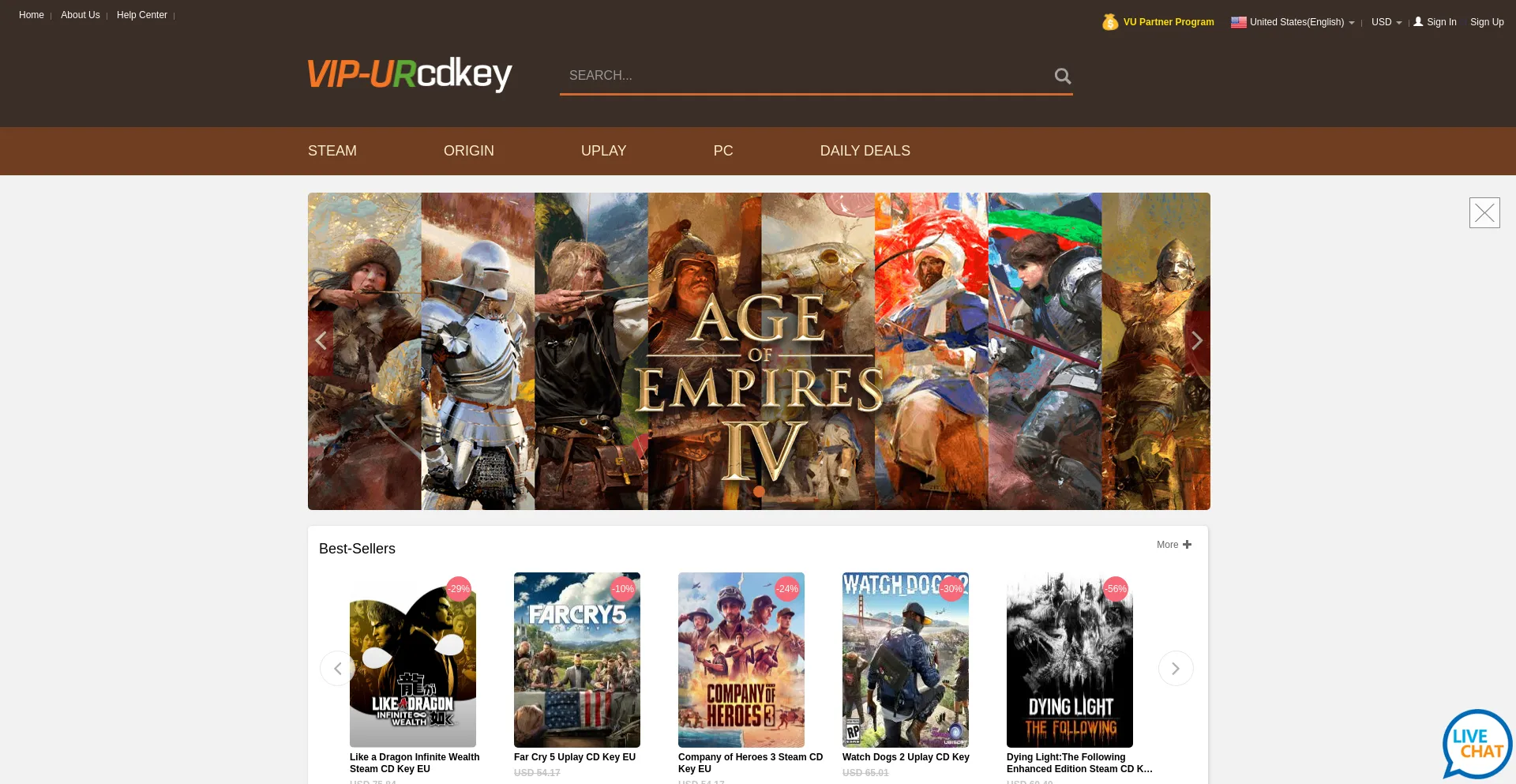 Website screenshot of Vip-urcdkey.com