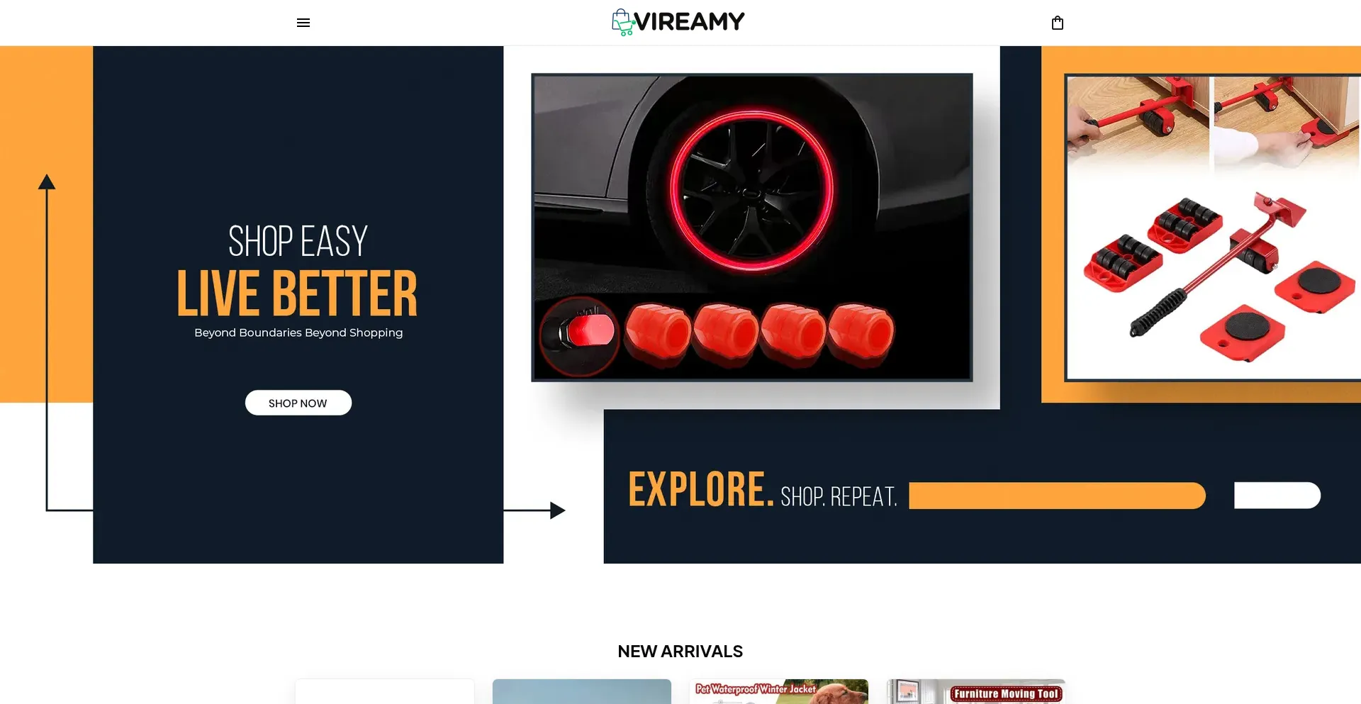 Website screenshot of Vireamy.com