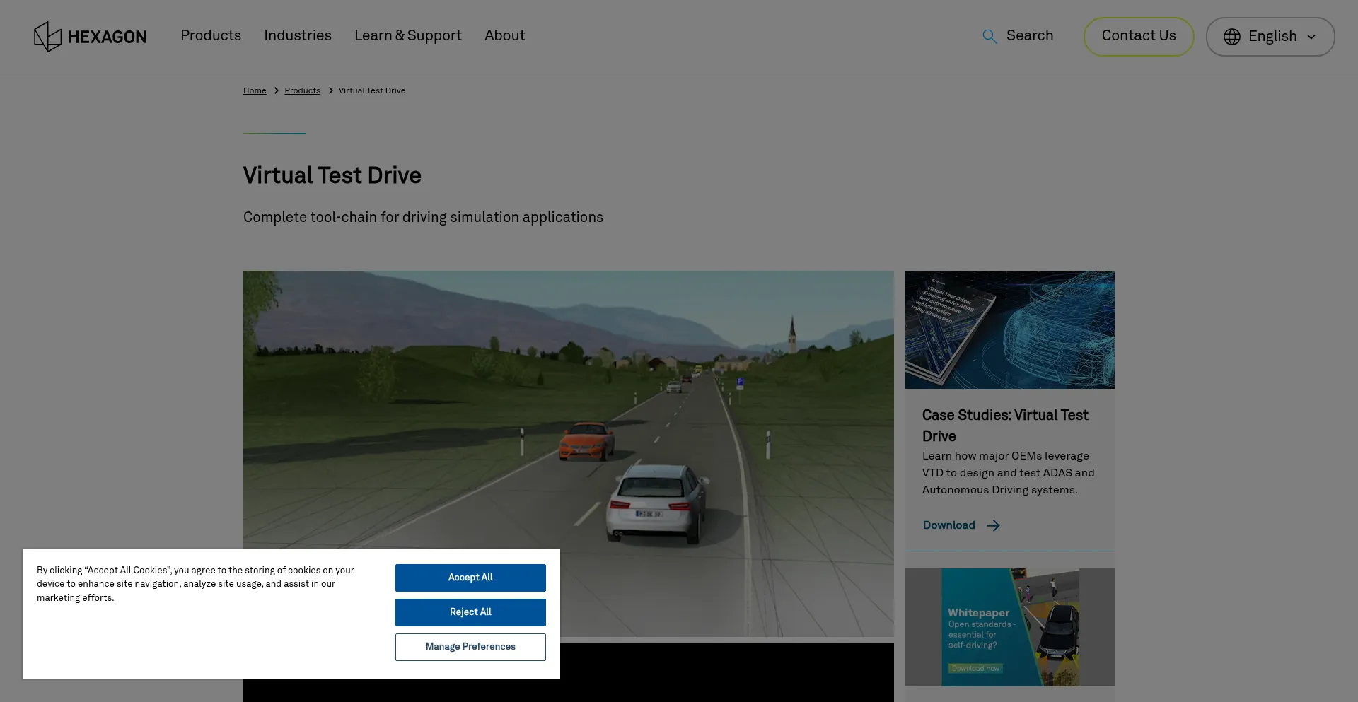 Website screenshot of Vires.com