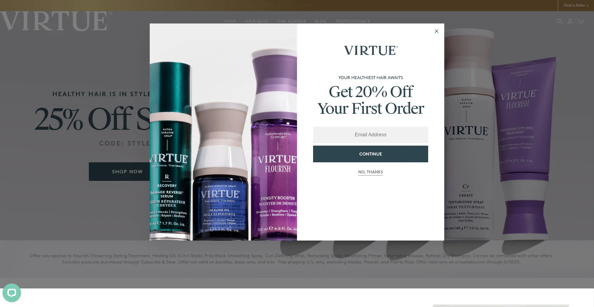 Website screenshot of Virtuelabs.com