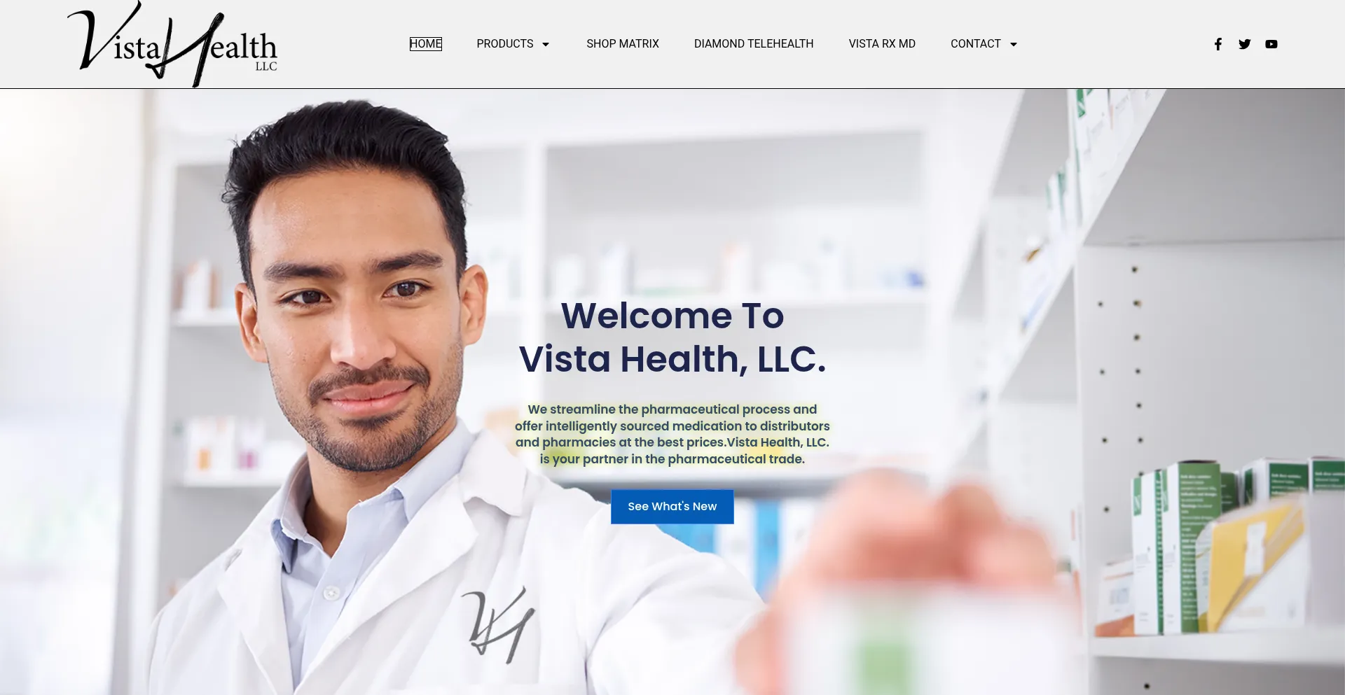 Website screenshot of Vistahealthllc.com