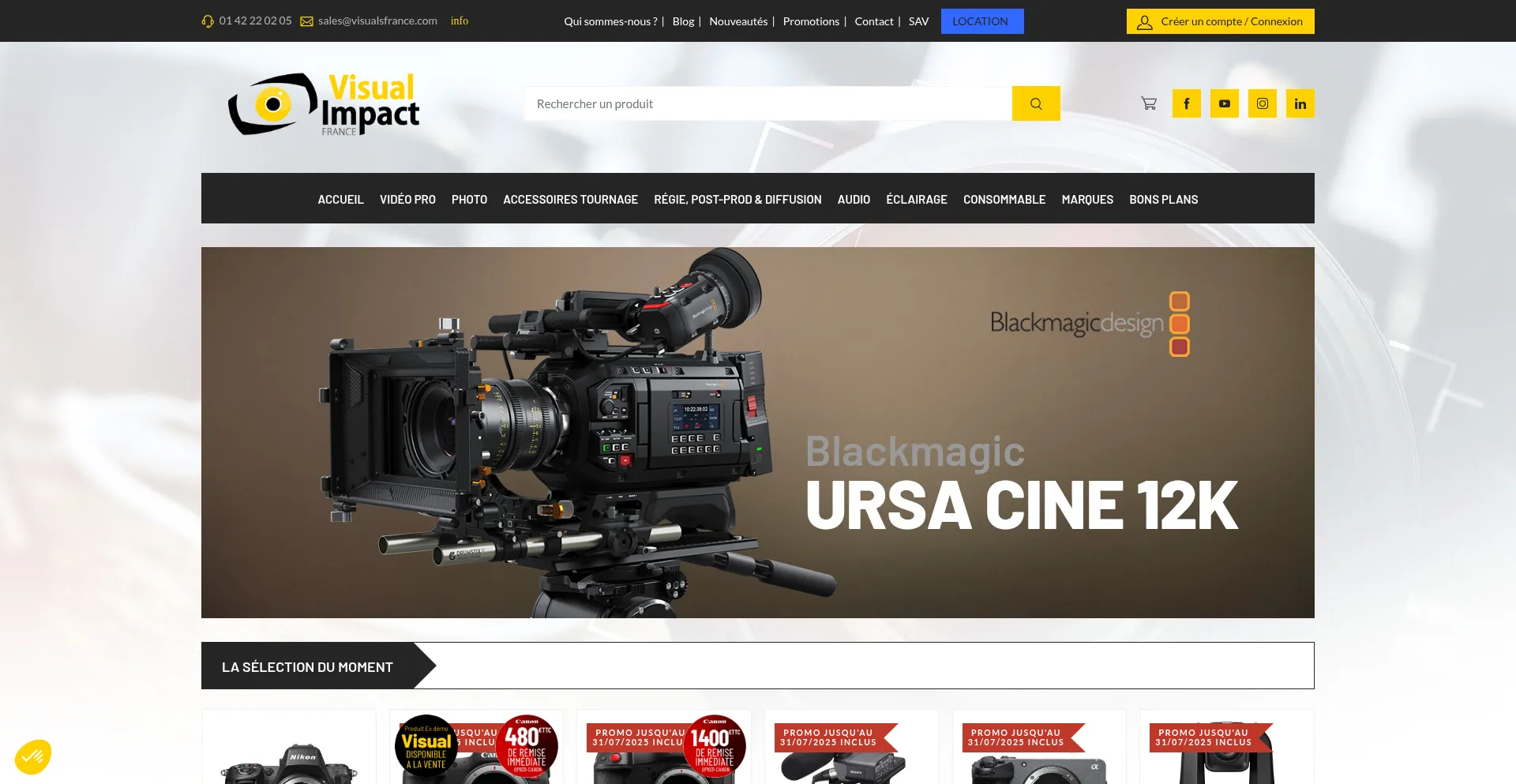 Website screenshot of Visualsfrance.com