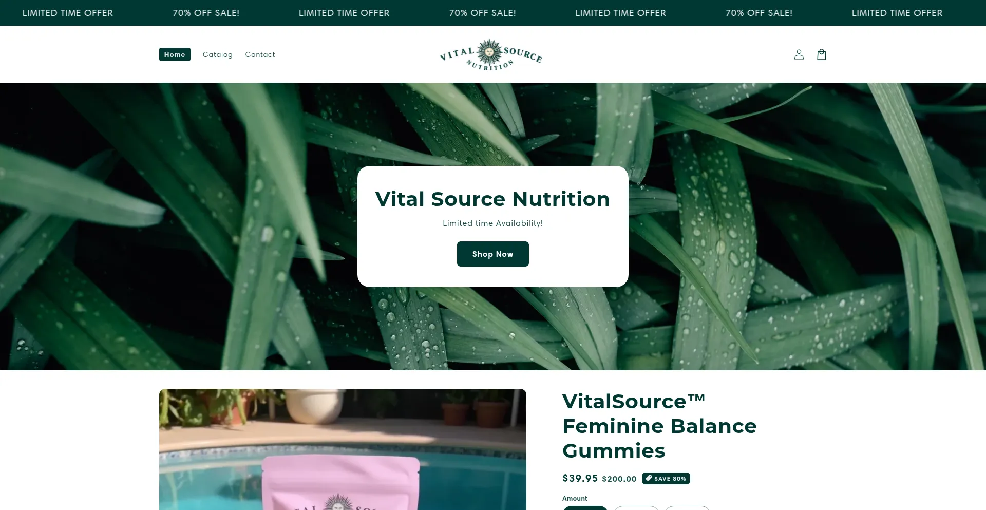 Website screenshot of Vitalsource.co