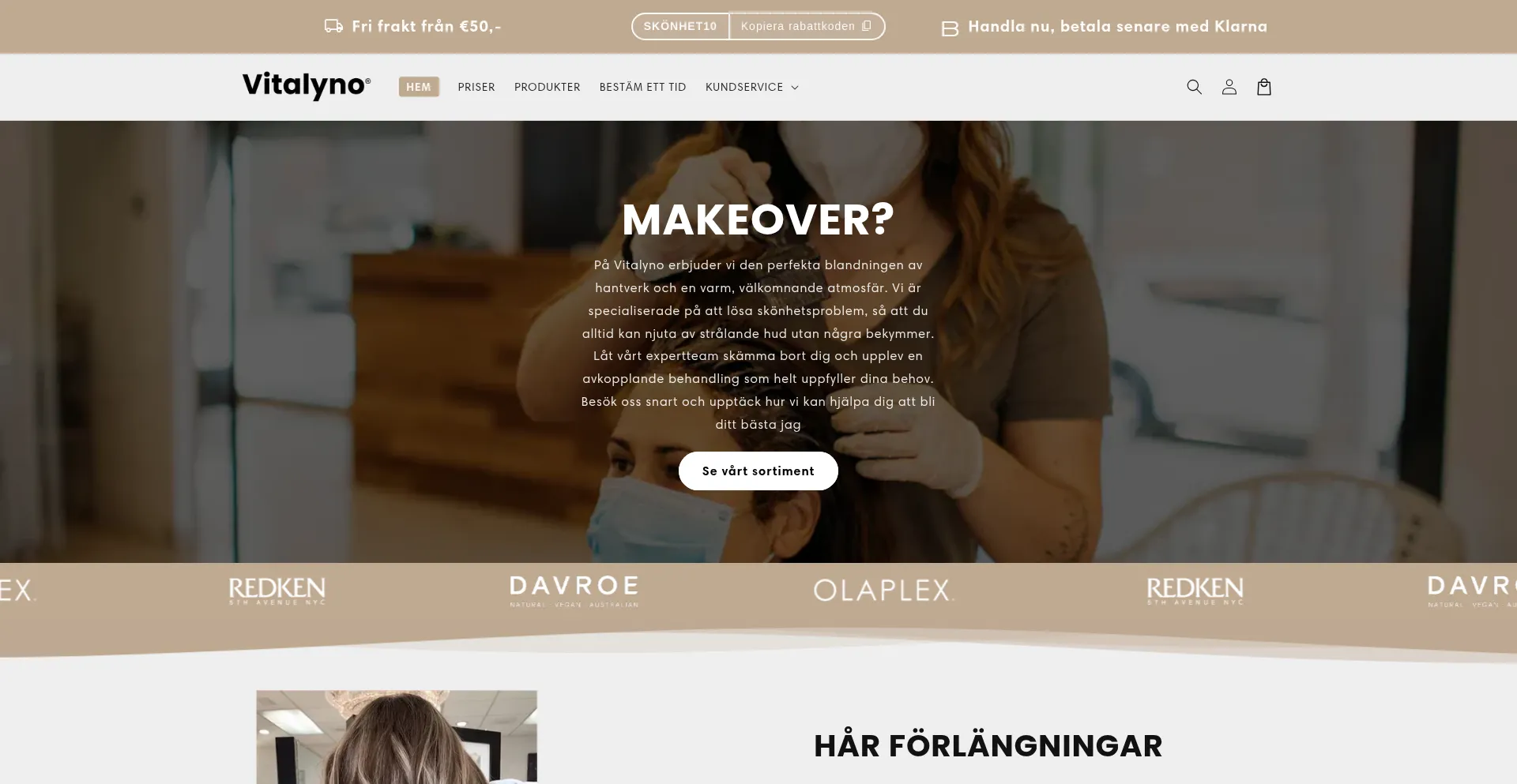 Website screenshot of Vitalyno.com