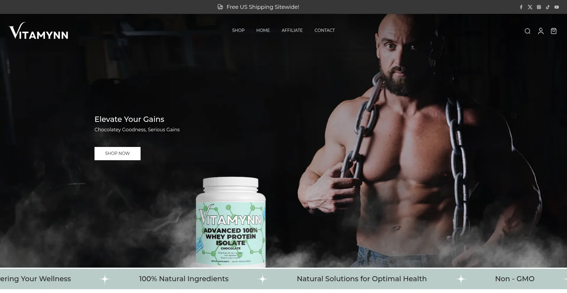Website screenshot of Vitamynn.com