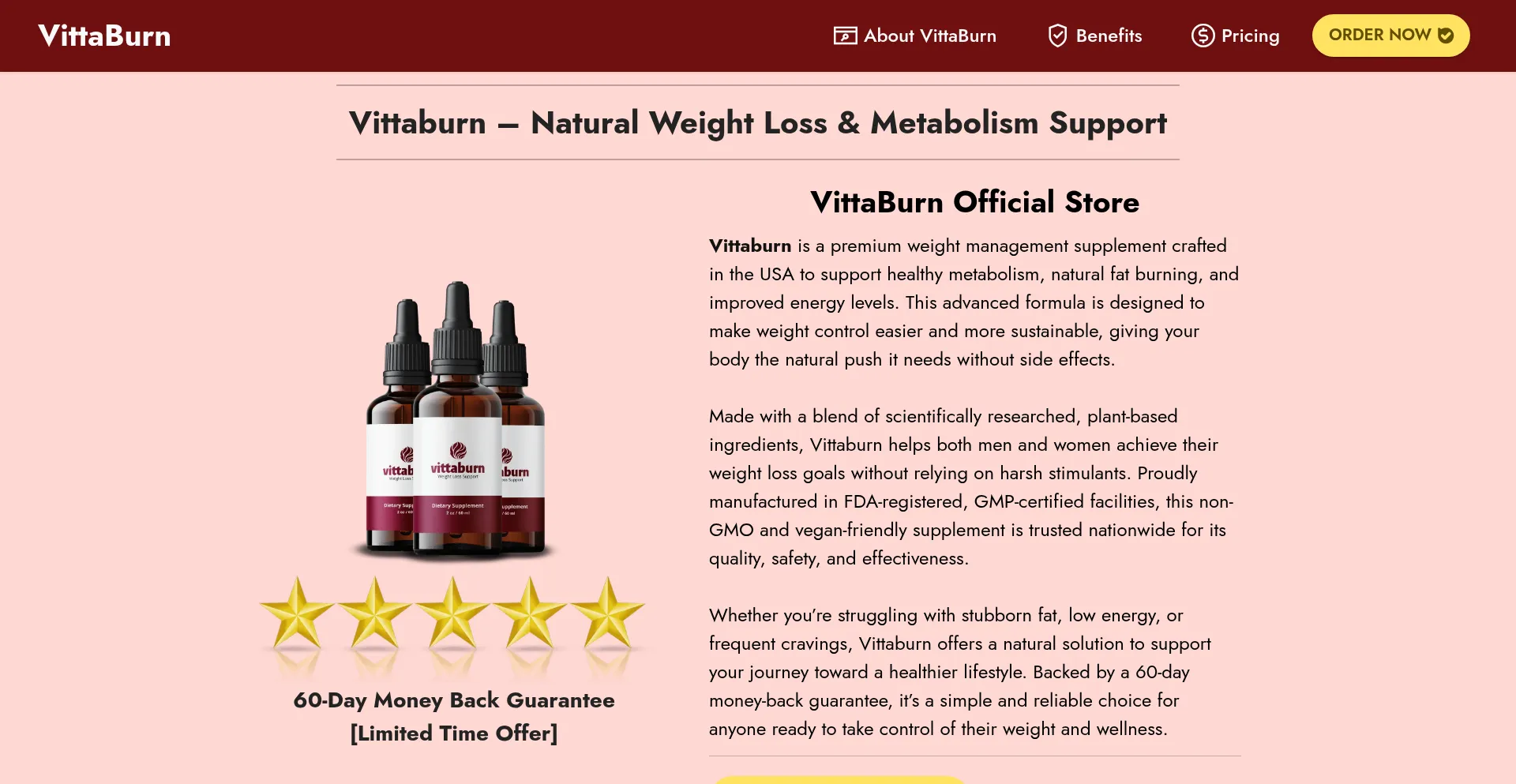 ¿És Seguro y Confiable Vittaburns.com?