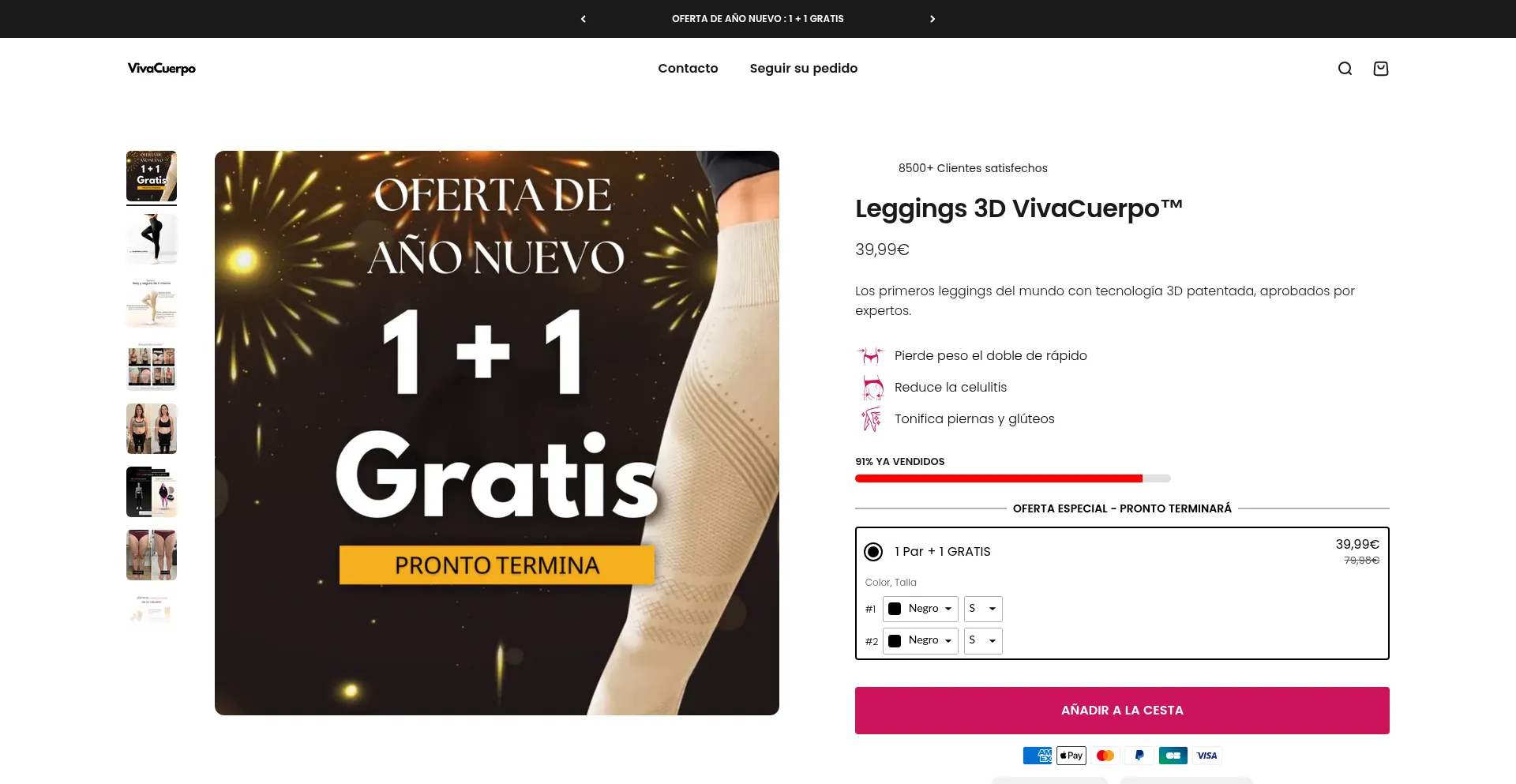 Website screenshot of Vivacuerpofit.com