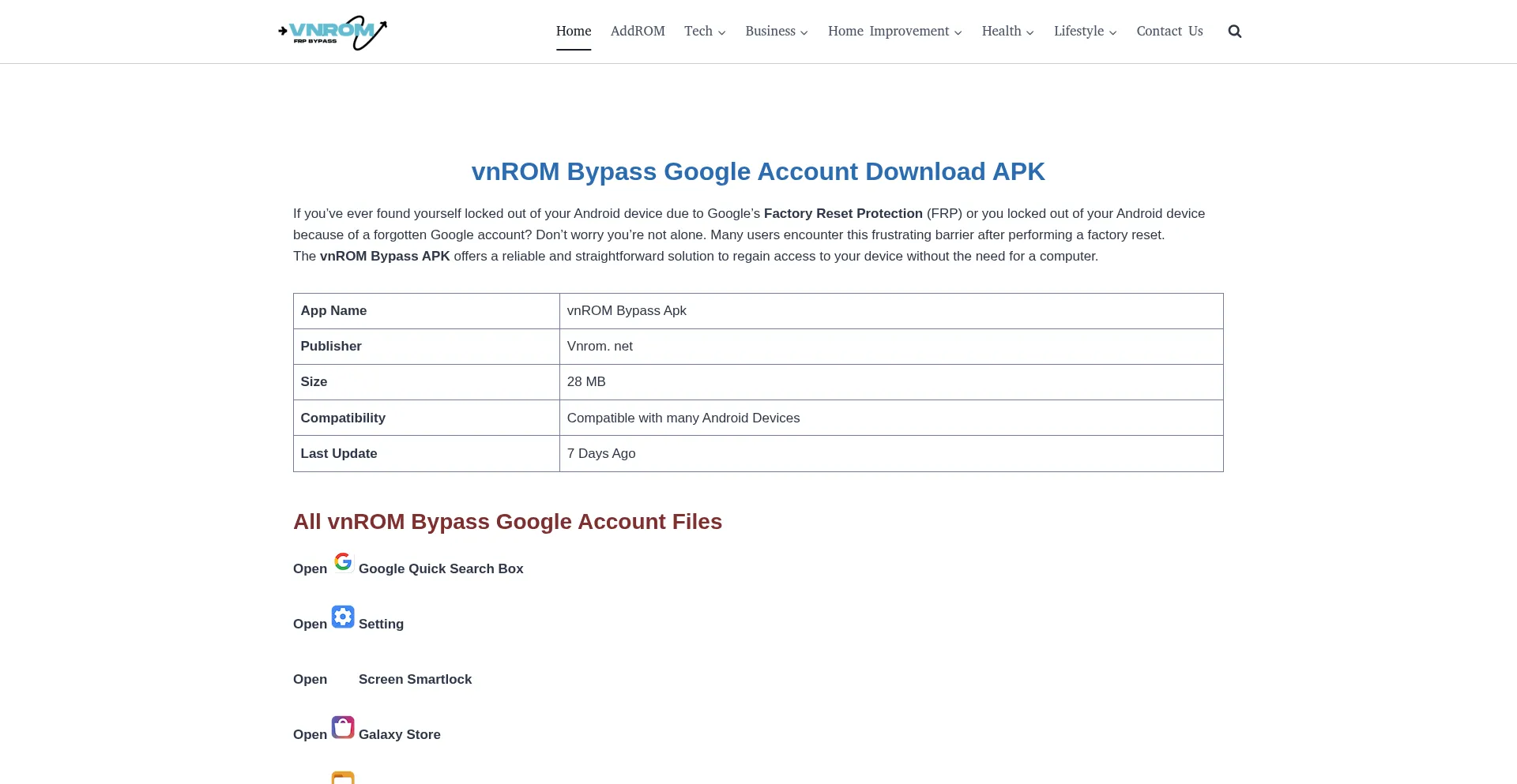 Vnrom.cc Screenshot