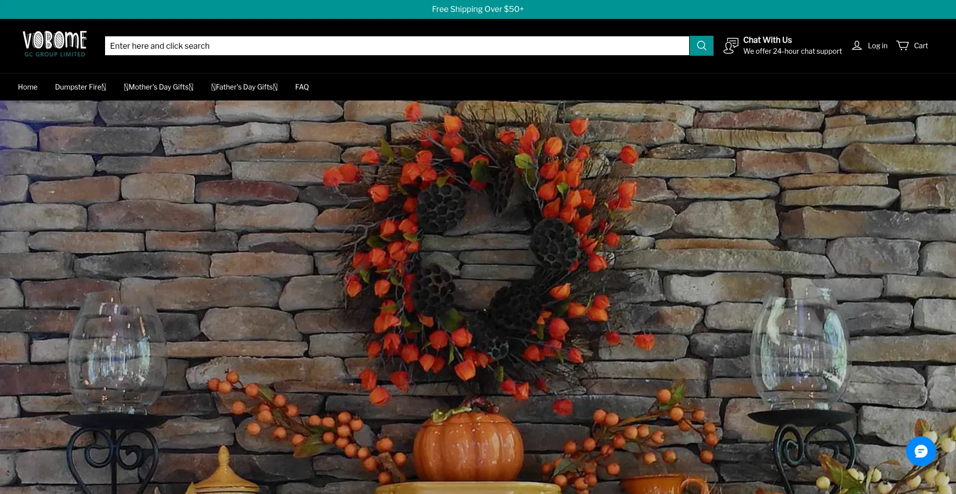 Website screenshot of Vobome.com