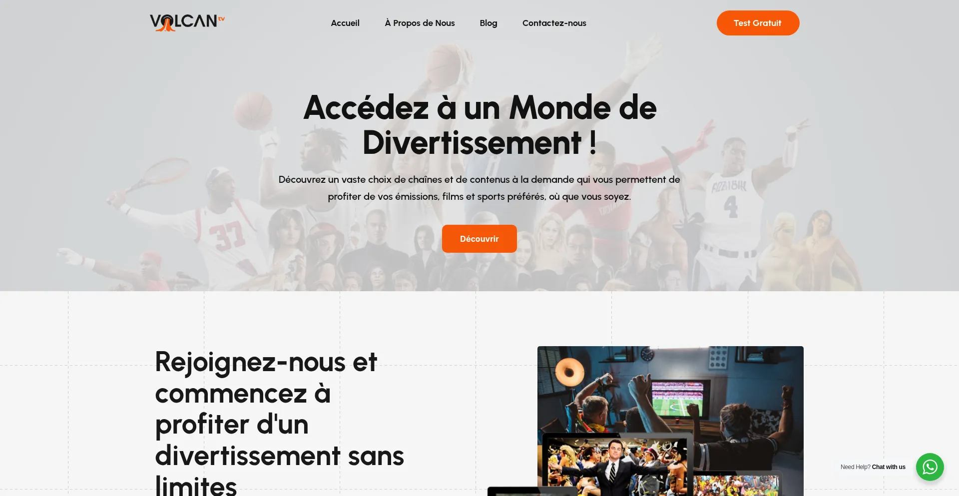 Website screenshot of Volcantv.com