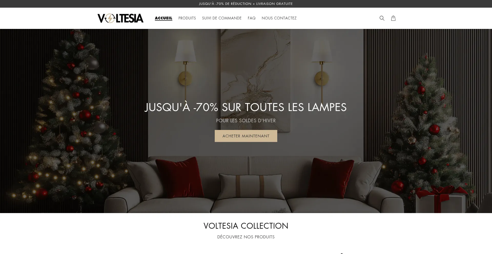 Website screenshot of Voltesia.com