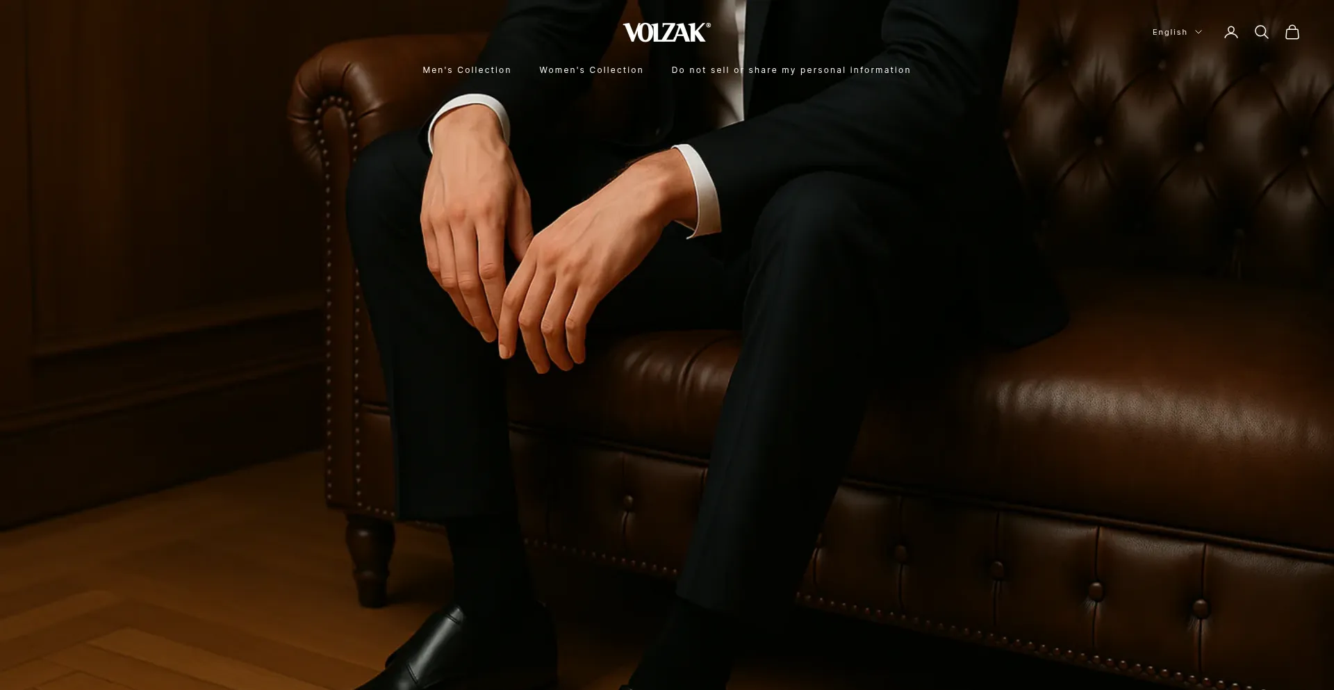 Website screenshot of Volzak.com
