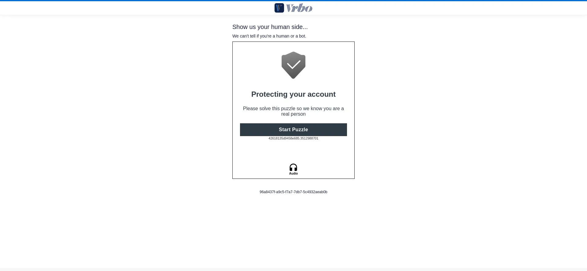 Website screenshot of Vrbo.com