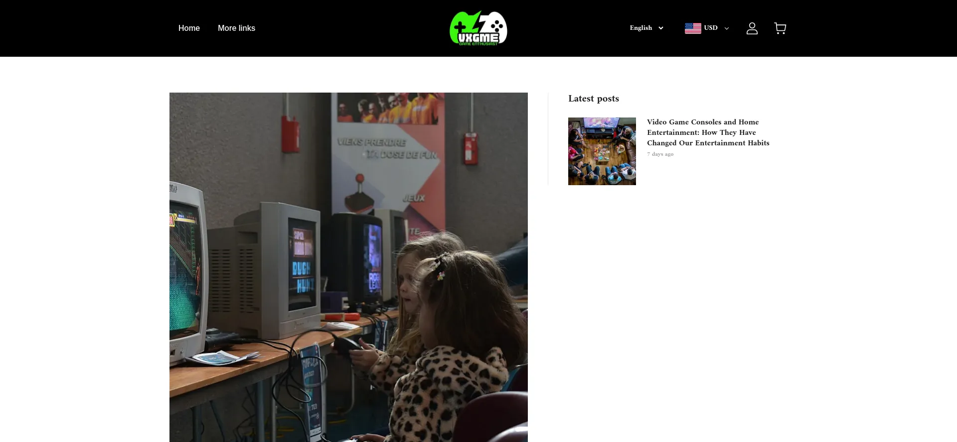 Website screenshot of Vxgme.com