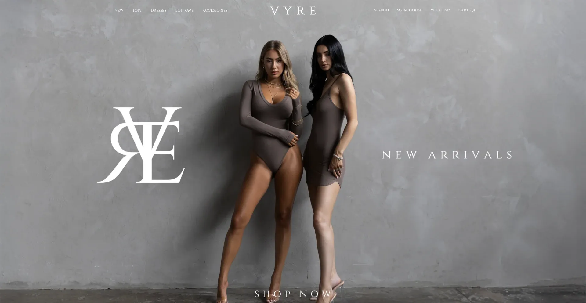 Website screenshot of Vyre.com.au