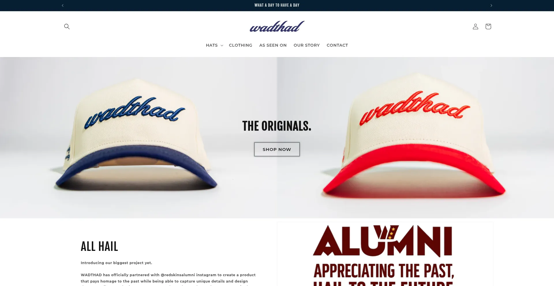 Website screenshot of Wadthad.com