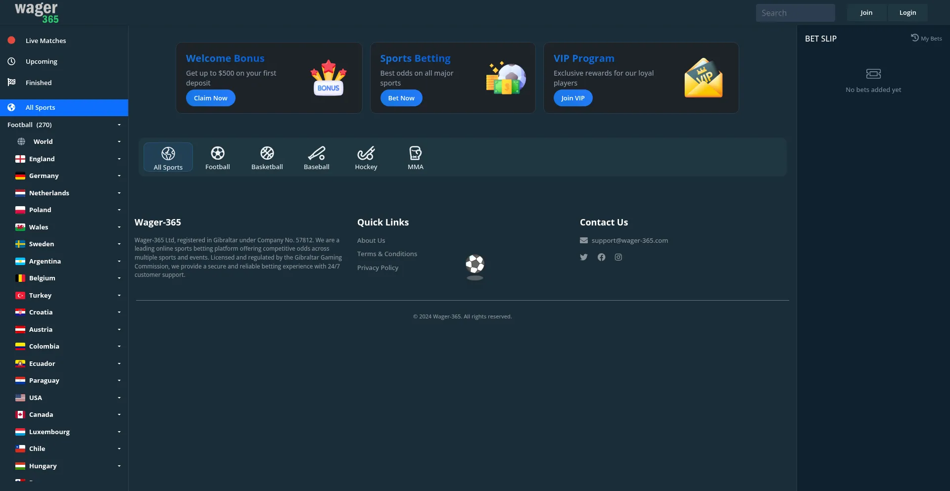 ¿És Seguro y Confiable Wager-365.com?
