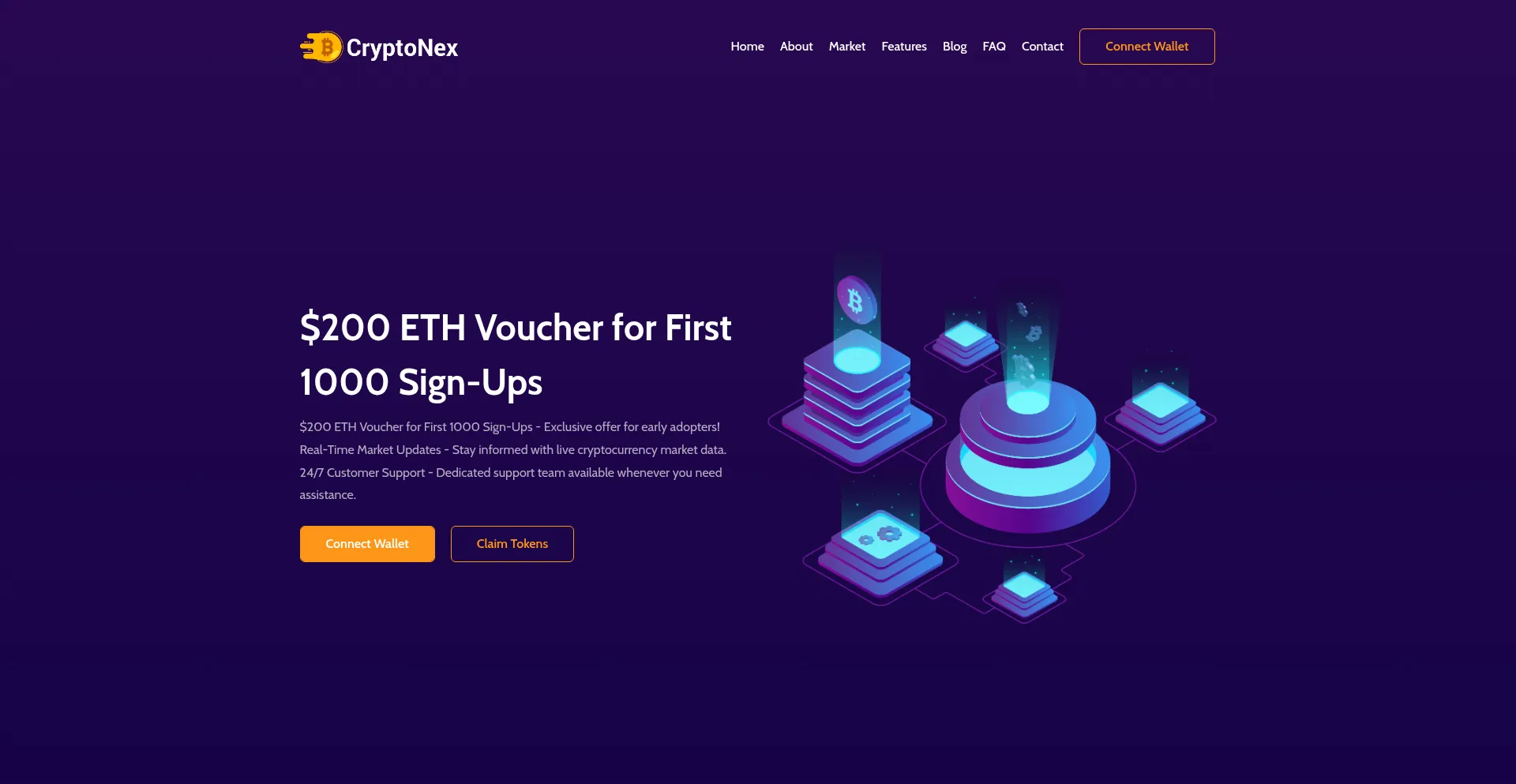 Website screenshot of Walletsuppport.com