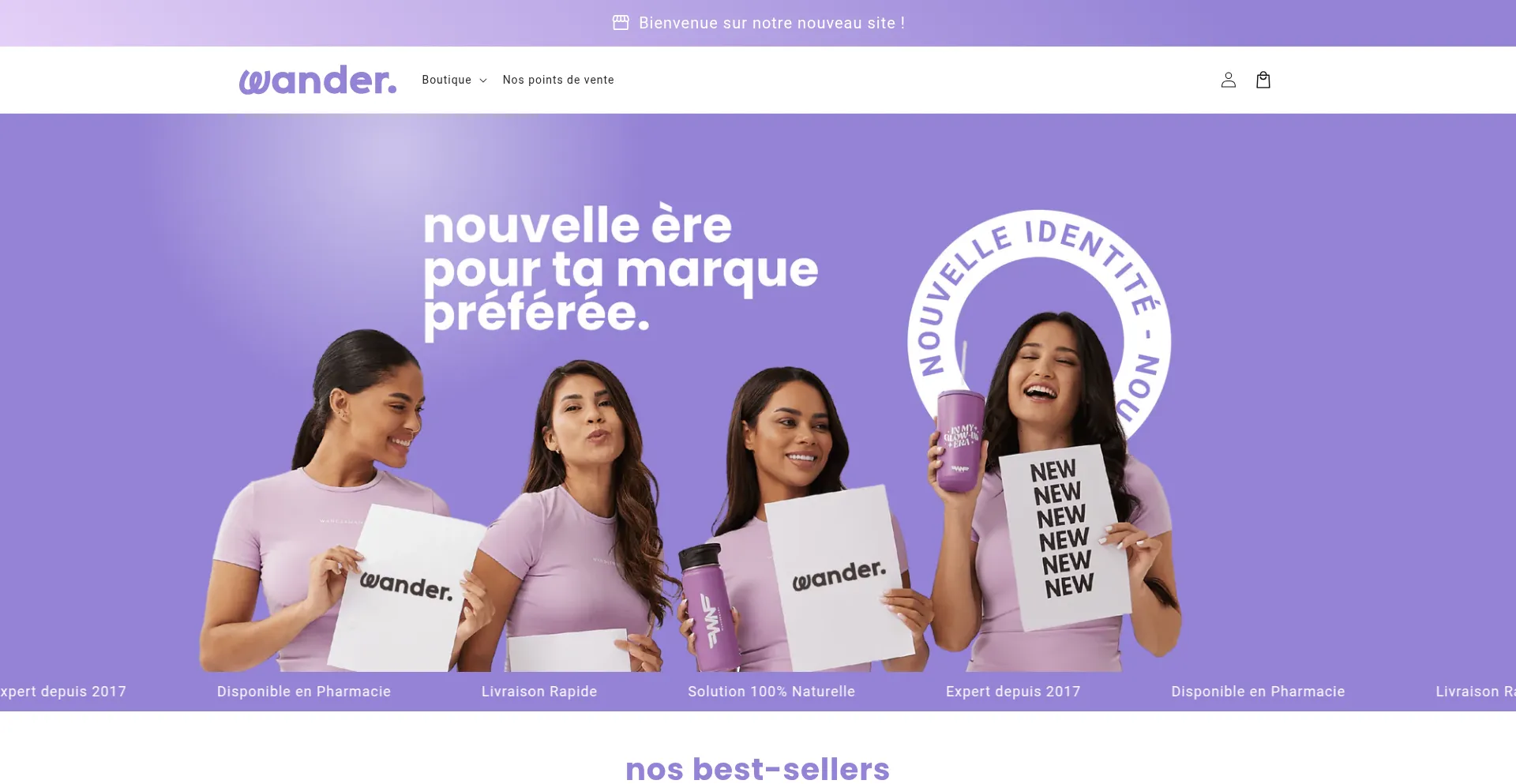 Website screenshot of Wandernana.com