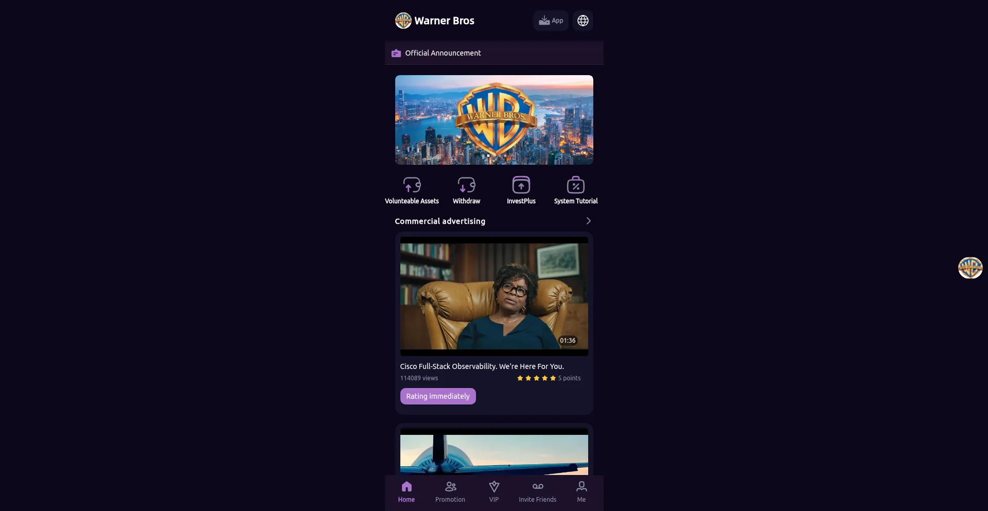 Website screenshot of Warnerbros-tv.top