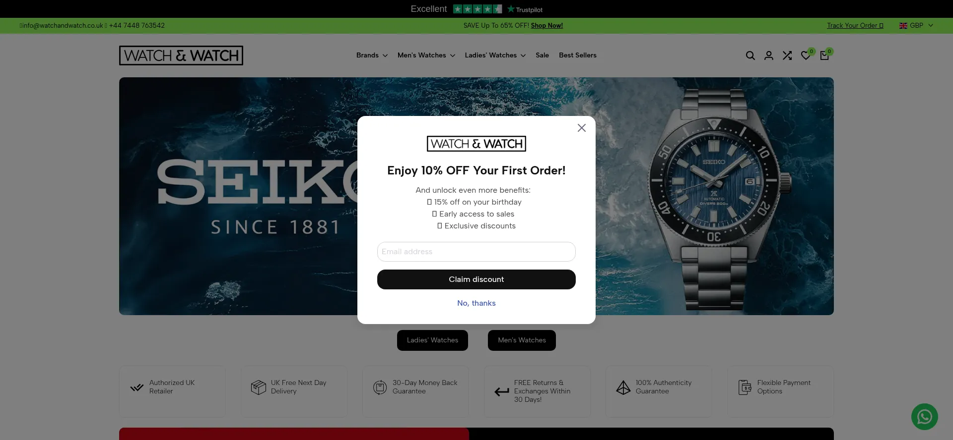 ¿És Seguro y Confiable Watchandwatch.co.uk?