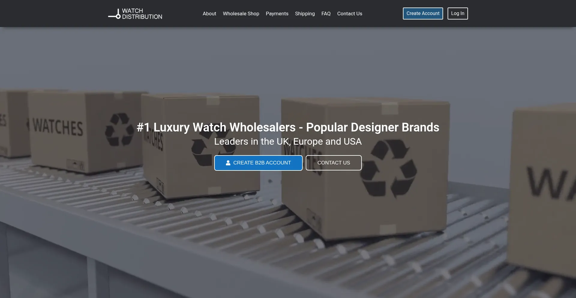 Website screenshot of Watchdistribution.co.uk