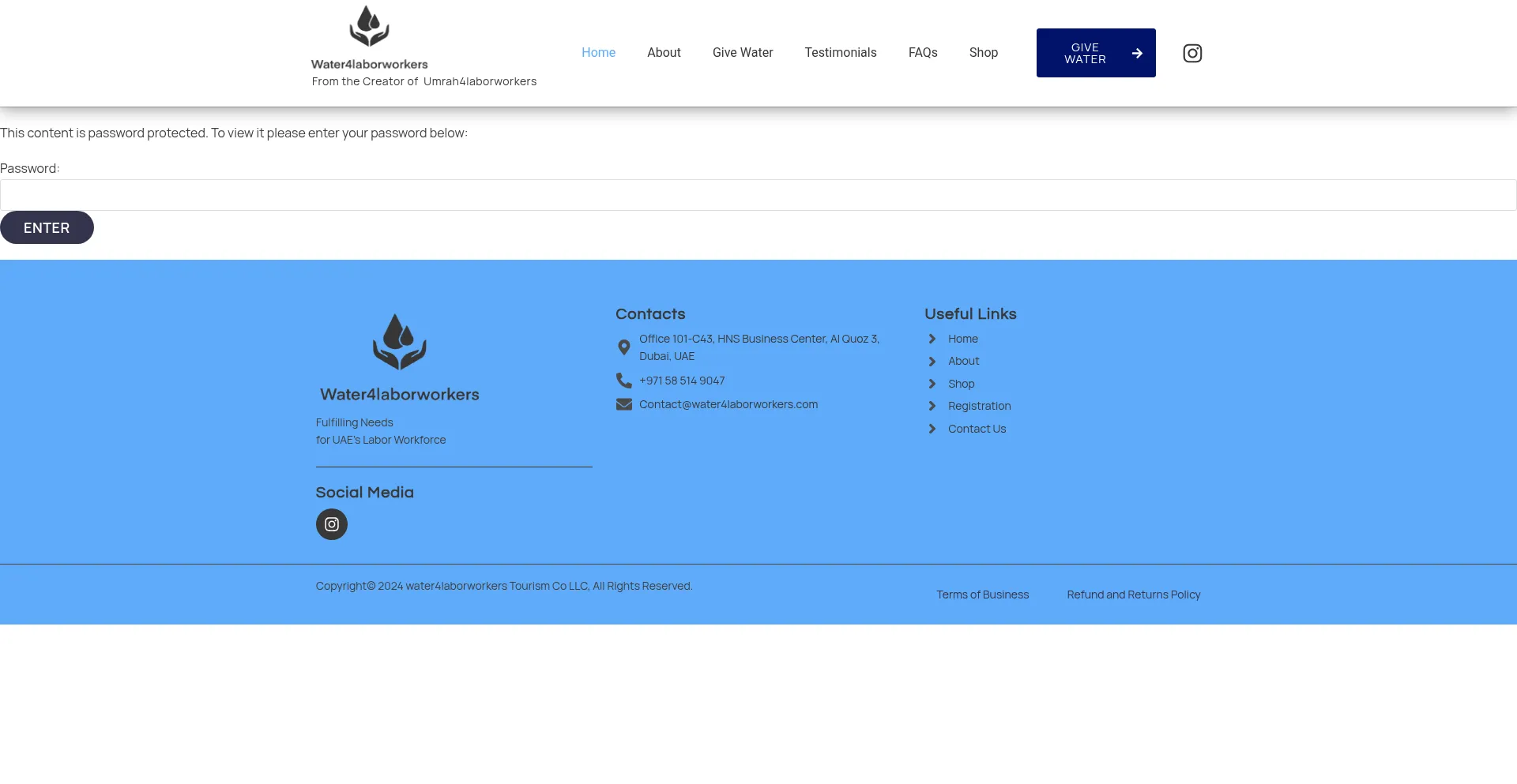 ¿És Seguro y Confiable Water4laborworkers.com?
