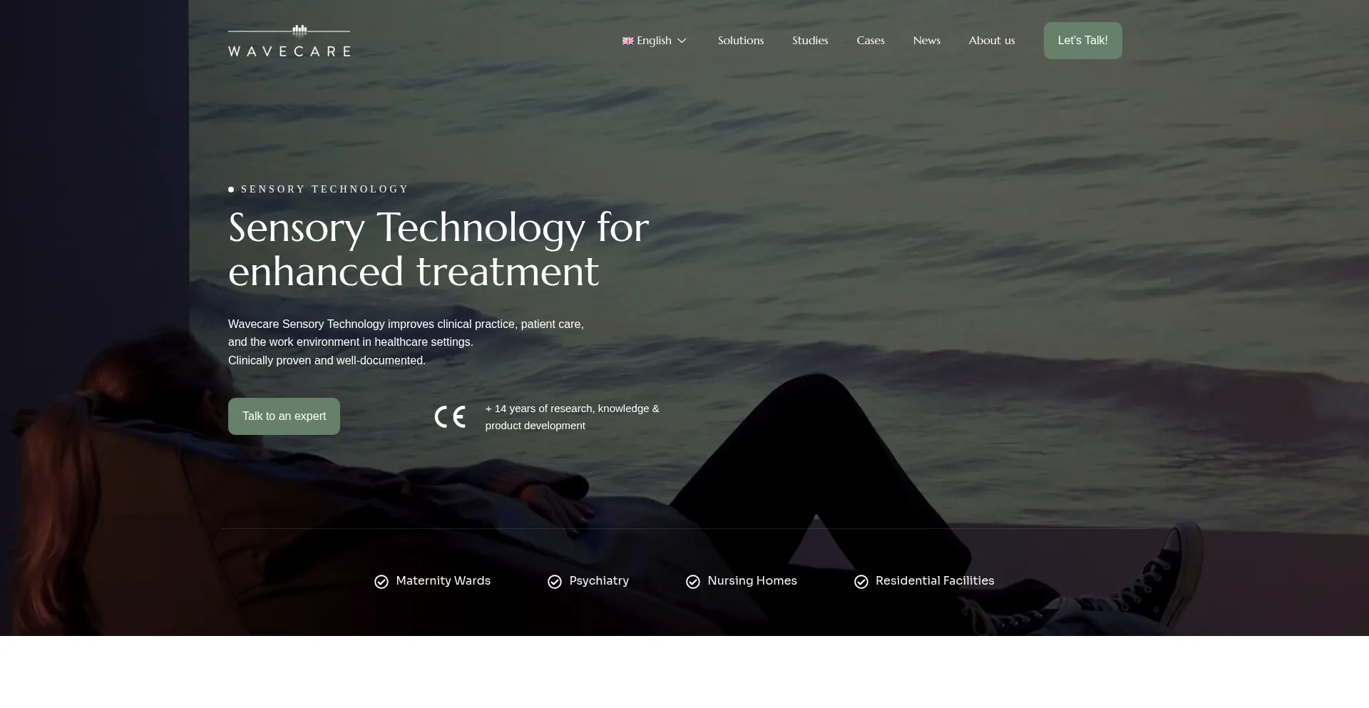Website screenshot of Wavecare.com